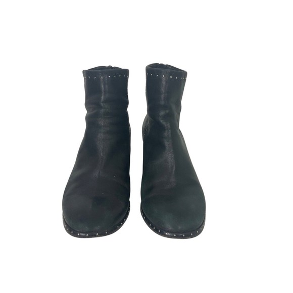 Black Leather Ankle Boots - Picture 7 of 10